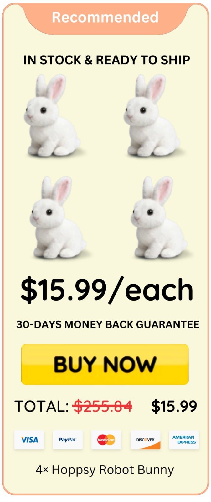 Hoppsy Robot Bunny offer price